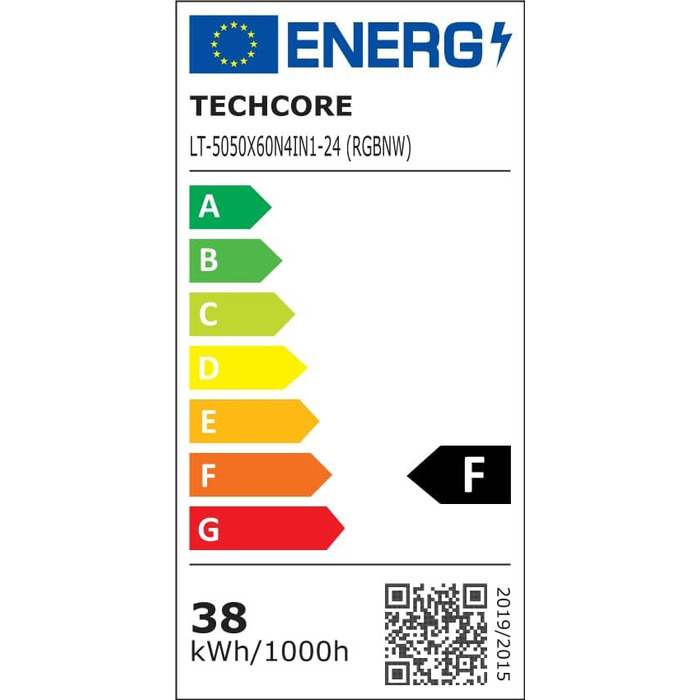 Світлодіодна стрічка TechCore 5M PREMIUM 24V 4in1 RGBWW RGBW 5050 SMD RGB зі стрічкою теплого білого світла 600 світлодіодів 60 світлодіодів/M керування сенсорне 24 В 12,5 А 300 ВТ Блок живлення УЛЬТРАТОНКИЙ ТРАНСФОРМЕР