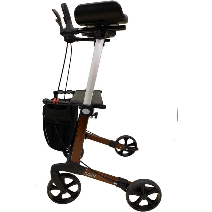 Набір роликів FabaCare Arthritis Rollator Set, захищені від проколів м'які колеса, поворотні підлокітники, складний алюмінієвий ролик, регульований по висоті, з сумкою, з відбивачами безпеки FabaCare