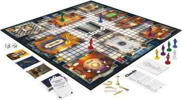 Настільна гра Hasbro Gaming Cluedo для дітей віком 8, перероблене Cluedo для 2-6 гравців, детективна гра, сімейна гра для дітей та дорослих Classic Single