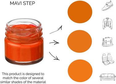Набір для догляду за взуттям із замші та нубуку MAVI STEP Aurora - Розкішний набір для догляду за взуттям - 163 темно-помаранчевих, 165 яскравих бірюзових, один розмір