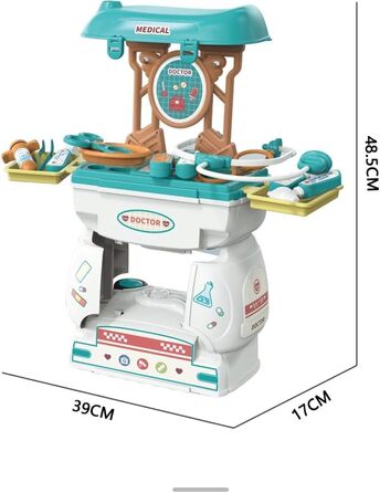 Випадок лікаря для дітей іграшковий набір 2 в 1 дитячий транспортний засіб лікар подарунок від 3 років 24 частини