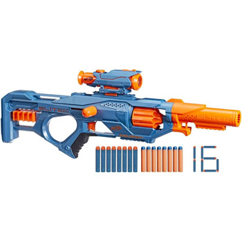 Бластер NERF Elite 2.0 Eaglepoint RD-8, ствол на 8 дротиків, знімний телескоп і ствол, 16 дротиків, затвор, різнокольоровий