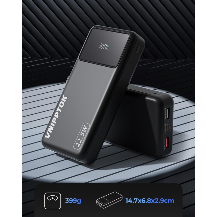 20000mAh, Portable 22.5W Power Bank, PD 3.0 QC 4.0 External Cell Phone Battery with USB C Input & Output, Compatible with iPhone Xiaomi Samsung Motorola iPad Airpods Pro, 20000mAh, Portable 22.5W Power Bank, PD 3.0 QC 4.0 External Cell Phone Battery with 