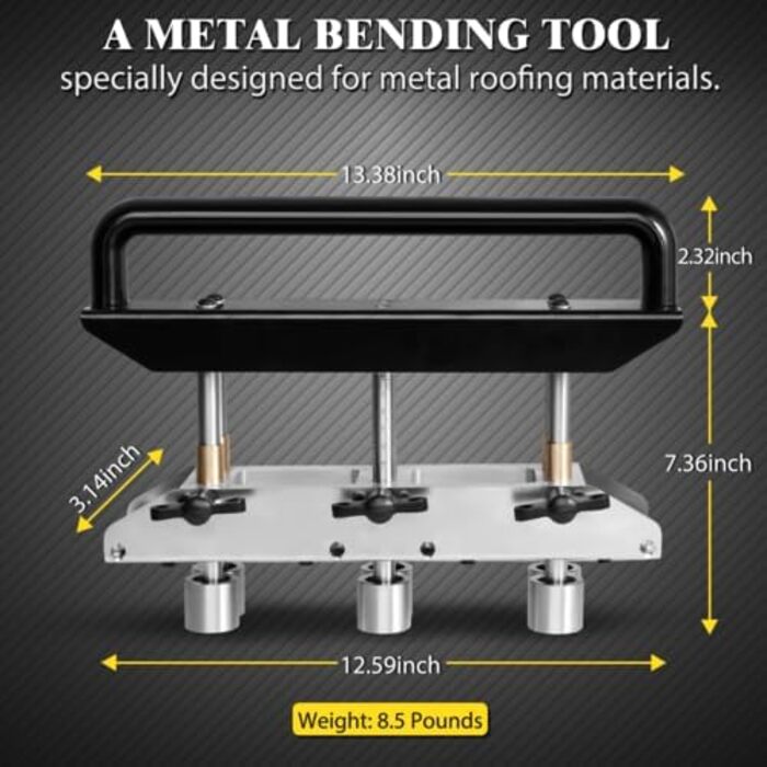 Кромкогиб з трьома станціями, 0-90 Professional Edition, оснащений ножицями для листового металу, кромкогиб з трьома станціями для згинання металевих покрівельних матеріалів 1/2-5 дюймів (13-130 мм)