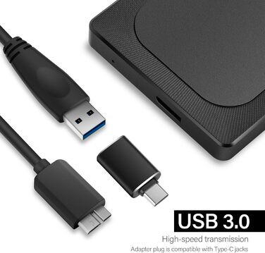 Портативний зовнішній жорсткий диск Aiolo Innovation 5TB 2.5-дюймовий HDD-USB 3.2 Gen 1 для ПК, ноутбука, PS4, Xbox, Wii u, сумісний з Mac і Windows