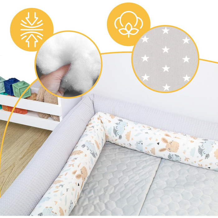 Ліжко Змійка Ліжко Подушка Подушка Ліжко для годування Ролл Bed Edge Protector Декоративна подушка Border Snake XL Плюшеві ведмедики ручної роботи 200 см