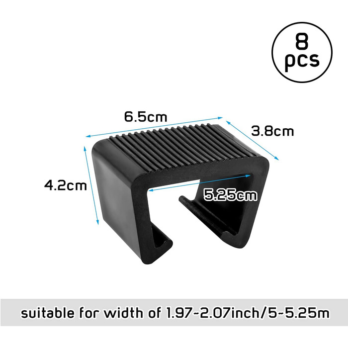 Меблеві кліпси з ротанга для патіо, 5,2 см, пластик, ротанг, затискачі для дивана, пластик, ротанг, кріплення для стільців для вулиці, диван, меблі для патіо середні, 8 шт.
