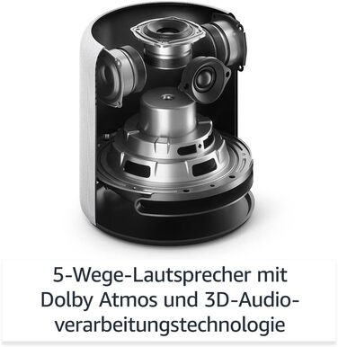 Останнє покоління) Найкращий звук, який коли-небудь пропонували наші розумні динаміки Wi-Fi та Bluetooth із Dolby Atmos, 3D-аудіо, концентратором розумного дому та Alexa Білий