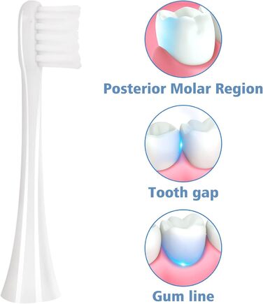 Насадки для щітки SAVTMVAS підходять для догляду за зубними щітками Apa Sonic 3D Sensitive Насадки білі щітки Змінні щітки Насадки Змінна насадка для щітки підходить для чутливої щетини,10 упаковка 10біла