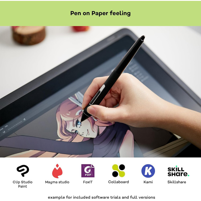 Планшет Wacom Cintiq 16 Creative Pen Display Tablet (для ескізів, ілюстрацій та малювання безпосередньо на екрані, з дисплеєм Full HD (1,920 x 1,080), підходить для Windows і Mac), чорний 16-дюймовий одинарний