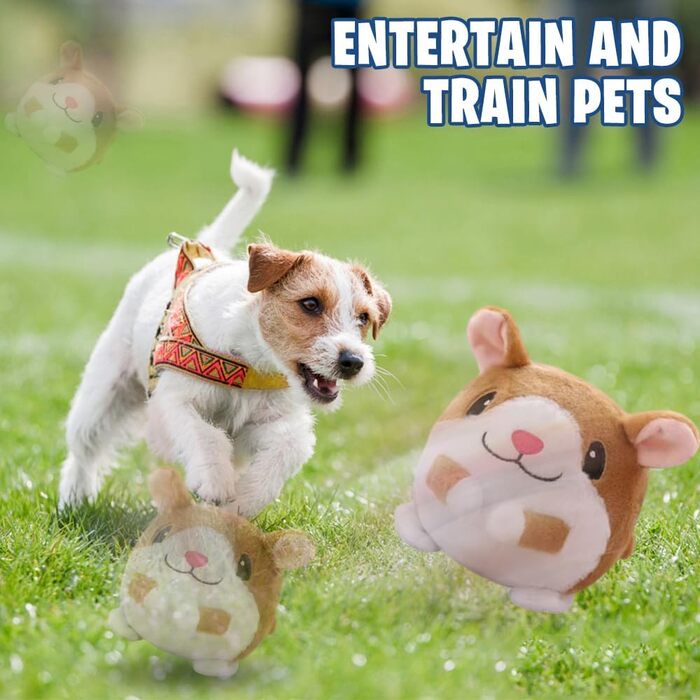 Плюшева електрична іграшка для домашніх тварин (цуценя), 2025 New Active Moving Pet Plush Toy, Interactive Play Ball for Dogs, Moving Dog Toy Ball