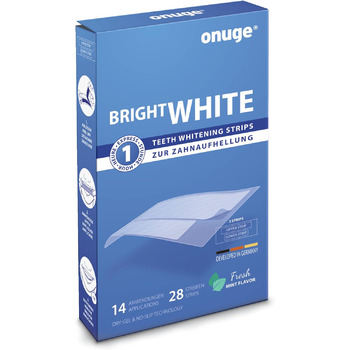 Смужки для відбілювання зубів Onuge Bright White - без перекису - також для чутливих зубів 28 смужок - 14 днів 28 шт. (1 упаковка)