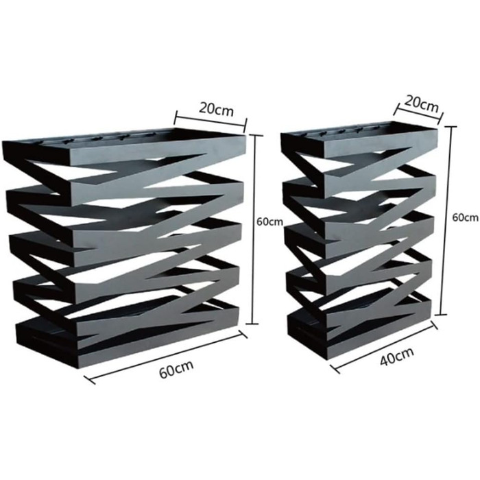 Підставка для парасольок MYVVKIA, тримач для парасольок, видовбана металева підставка для парасольок з гачком, прямокутна підставка для парасольок для ресторанів, тримач для парасольок, підставка для парасольок, органіс для парасольок