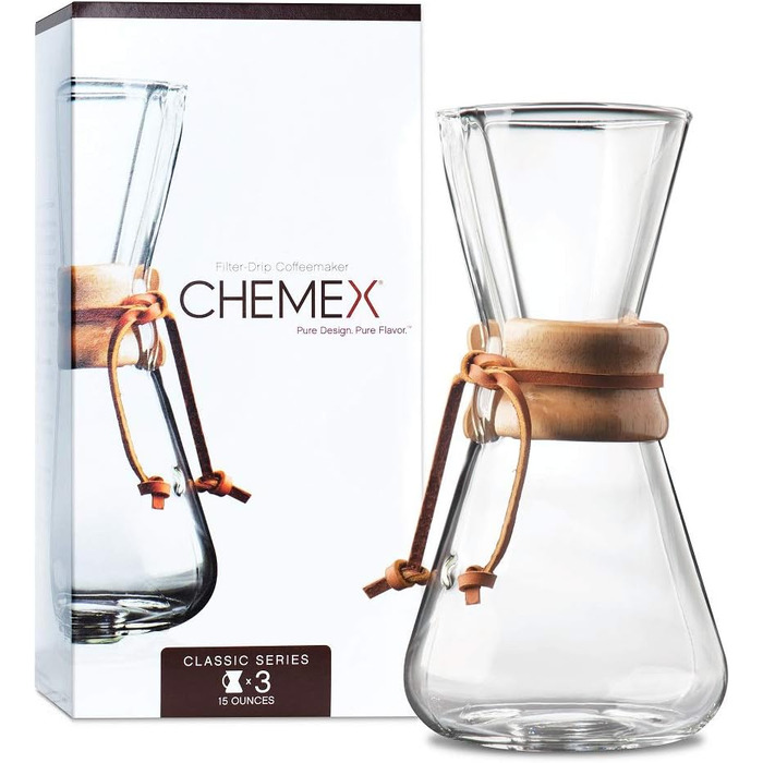 Крапельна кавоварка Chemex 1 -3 чашки 440 мл Прозора