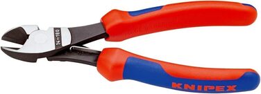 Діагональні кусачки Knipex Kraft чорні атраментовані, з багатокомпонентними ручками 180 мм 74 12 180