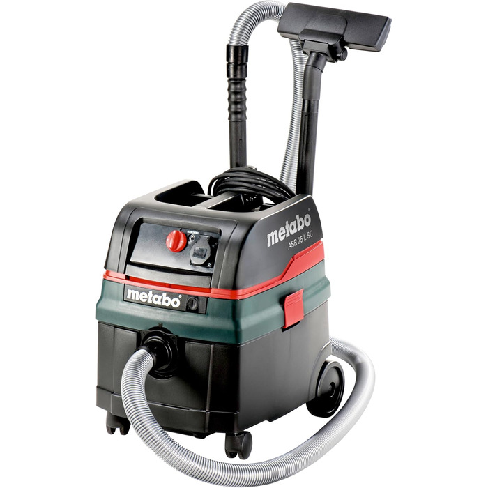 Універсальний пилосос Metabo ASR 25 L SC - 602024000 - Пилосос для вологого/сухого прибирання з напівавтоматичним очищенням фільтра - довжина кабелю 8 м