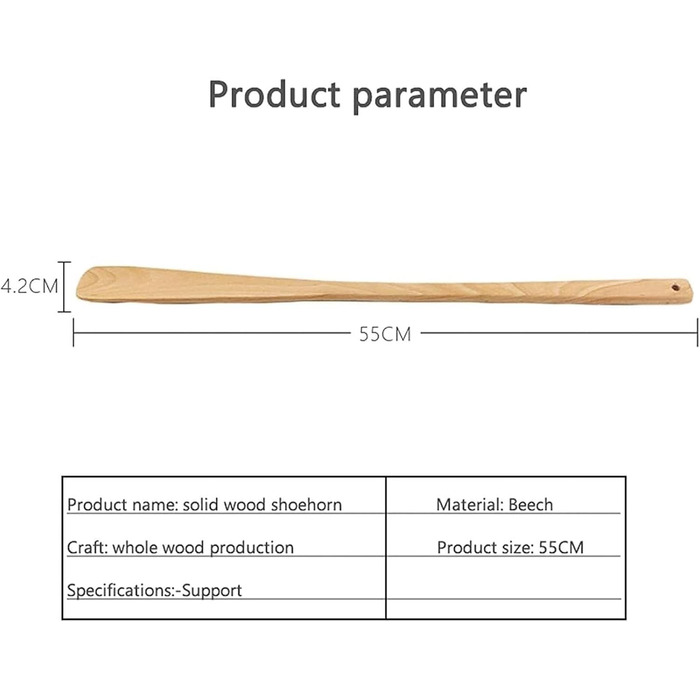 Металевий ріжок для взуття, довгий ріжок, професійний дерев'яний ріжок для взуття з довгою ручкою, простий у використанні підйомник для взуття, 55 см, старший