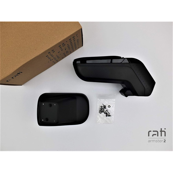 Підлокітник Rati Armster2 підходить для FIAT 500L 2012-2017 / FIAT 500L LIVING 2012-2017 / FIAT 500L TREKKING 2012-2017 чорний Центральний підлокітник з відсіком для зберігання, ідеально підходить для центральної консолі BLACK & POCKET