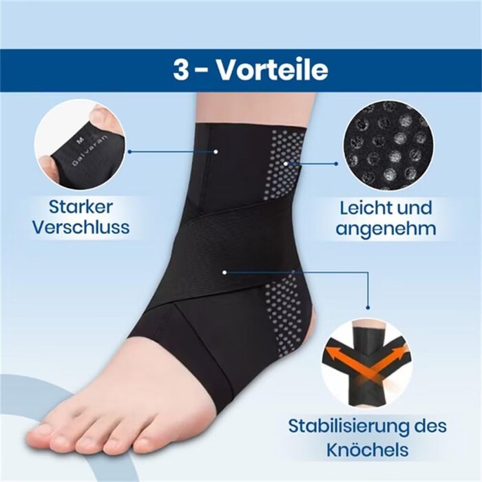 Активний захисний бандаж SWZEC Amalios AnkleGuard AnkleGuard L Black