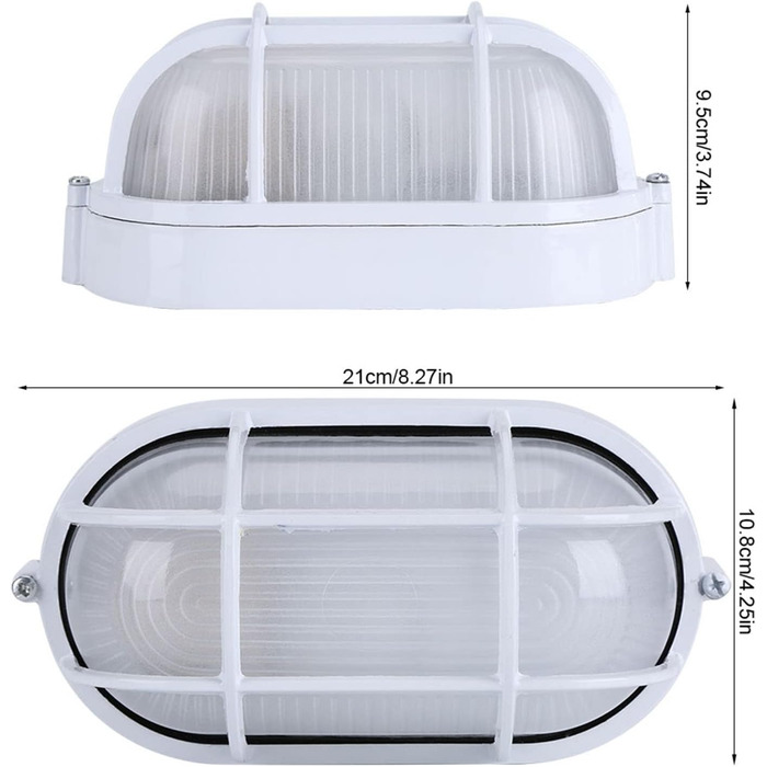 Світло для сауни, Абажури, Довговічна Вибухозахищена сауна з, Кімнатне світло Caiqinlen, Вибухозахищена, Паронепроникна, Сауна, Парна, Світло, Захист абажура (Овальна)