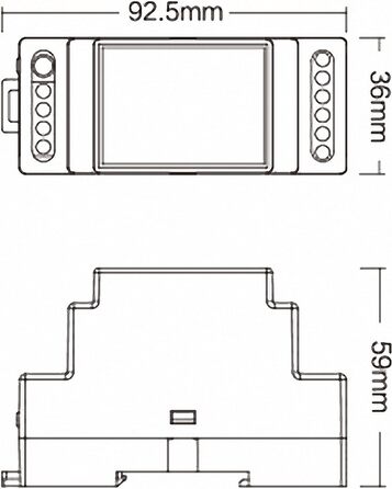 Рейковий контролер 5 в 1 LS2S білий/CCT/RGB/RGBW/RGBCCW 12-24V для світлодіодної продукції, 2.4G DIN