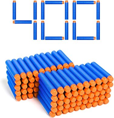 Дротиків Dart Bullets для Nerf N Strike 2.0 Blaster, змінні боєприпаси для дротиків Foam Darts сумісні з Nerf Hasbro Fortnite, 400