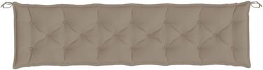 Подушки для садових лавок JUDYY 2 шт. Taupe 200x50x7 см Оксфорд Тканина, Меблі для патіо, Погодостійка лавка, Вулична лавка, Паркова лавка, Садові лавки, Декоративна лавка, Садові меблі - 361743