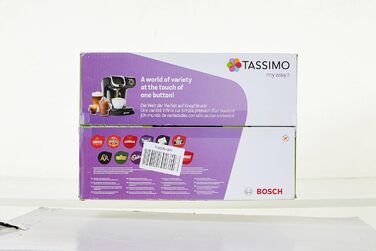 Побутова техніка Tassimo My Way 2 капсульна машина TAS6502 кавоварка, з водяним фільтром, понад 70 напоїв, персоналізація, повністю автоматична, легке приготування, 1,500 Вт, 1,3 літра, чорний чорний з одинарним фільтром