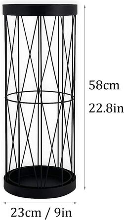 Підставка для парасольок, кована підставка для парасольок, водонепроникна та нержавіюча, компактне відро для парасольки, кошик для парасольок великої місткості