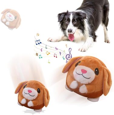 Плюшева електрична іграшка для домашніх тварин (цуценя), 2025 New Active Moving Pet Plush Toy, Interactive Play Ball for Dogs, Moving Dog Toy Ball