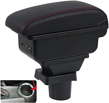 Автомобільні підлокітники QMZDXH для Mini Cooper R50 R52 R53 R57 R58 F55 F57 Compatriot R60 F60 Armrest Style Коробка автомобільних аксесуарів (чорний)