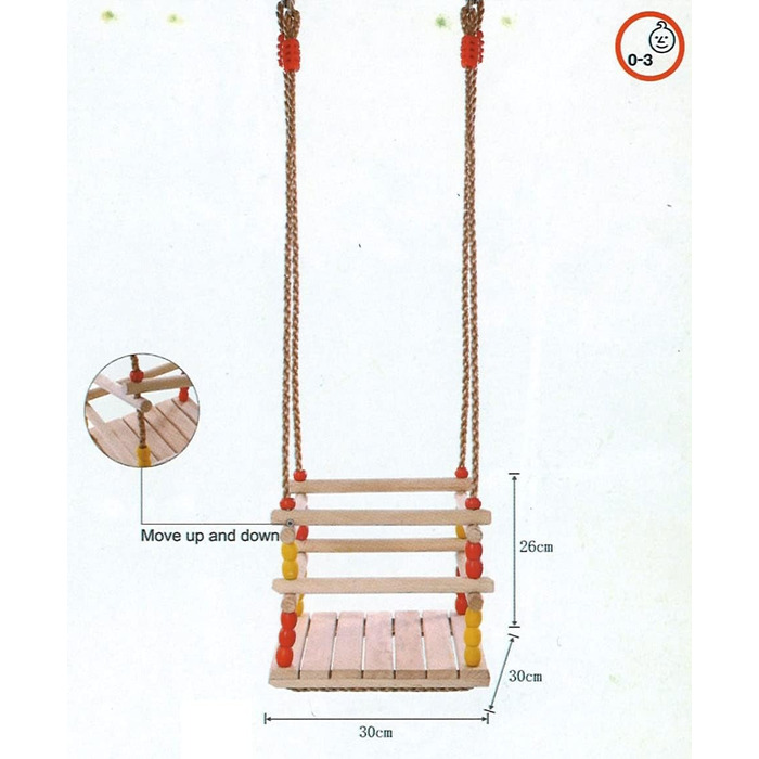 В 1 Baby Swing Дитяче крісло-гойдалка Сидіння-гойдалка для немовлят, малюків і підлітків Колір Синій (Дерево Барвистий), 3