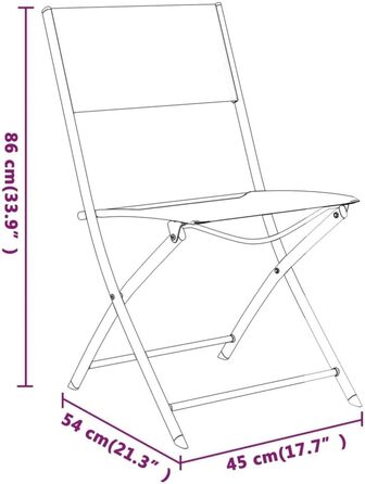 Садове крісло Садові стільці Крісло для патіо Балконне крісло Садовий обідній стілець Складаний стілець Стілець Складаний чорний сталевий текстиль, 2 шт.