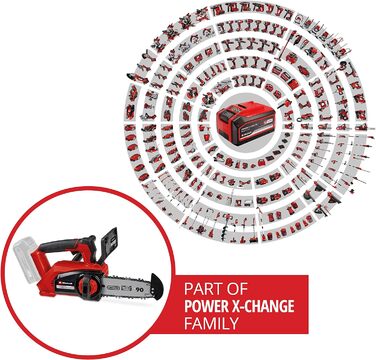 Акумуляторна бензопила Einhell Professional одноручна FORTEXXA 18/20 TH Power X-Change (Li-Ion, 18 В, безщітковий двигун, 20 см якісне лезо та ланцюг OREGON, макс. 3 800 хв-1, без акумулятора та зарядного пристрою) без акумулятора та зарядного пристрою