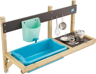 Аксесуари для ігрового будиночка для кухні TP Toys 297 Kitchen Wooden Deluxe Mud Kitchen, зелений, односпальне ліжко, 36 x 81 x 56 см, 297