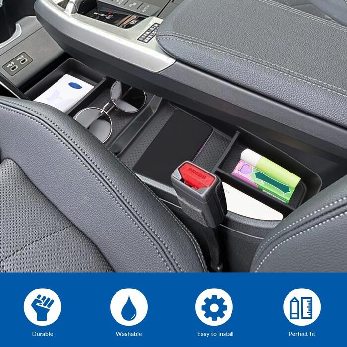 Центральна консоль MARCHFA Storage Compartment Сумісна з коробкою для зберігання X1 iX1 U11 2022 2023 2024 року, нижньою центральною консоллю, м'якою гумою TPE, сумісною з аксесуарами X1 U11