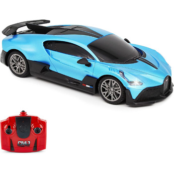 Машинка на радіокеруванні CMJ RC CARS Bugatti Divo Blue 124, офіційно ліцензована, робочі фари в масштабі 124, 2.4 ГГц