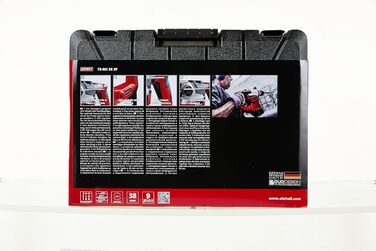 Перфоратор Einhell TE-RH 38 3F (1050 Вт, сила удару 9 Дж, патрон SDS-Max, обмежувач глибини свердління металу, свердління 38 мм в бетоні, вкл. кейс) без аксесуарів