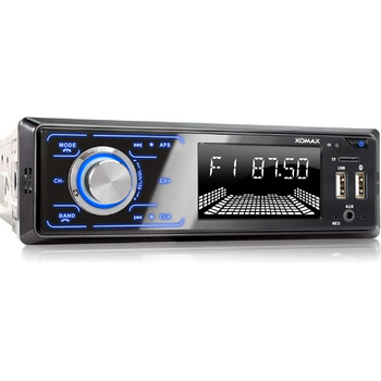 Автомагнітола XOMAX XM-R274 з системою гучного зв'язку Bluetooth, FM, 7 кольорів освітлення, зарядна станція для смартфона через 2-й порт USB, USB, SD, MP3, AUX-IN, 1 DIN