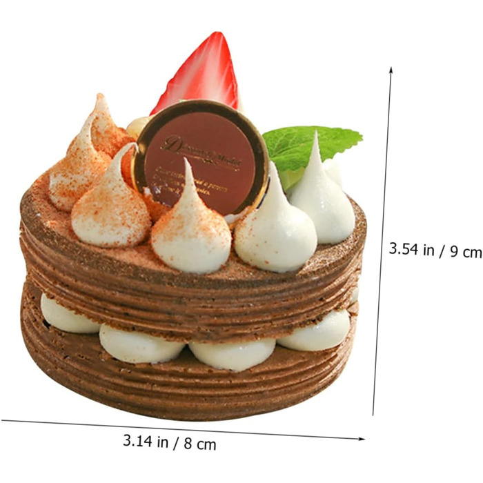 Частини Імітація торта Міні-торт Реквізит штучного торта Штучне печиво Штучний шоколадний мус Міні-іграшка Міні-підробка, 2