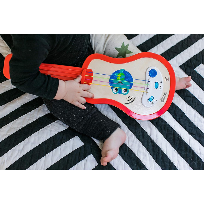 Дерев'яна музична іграшка Baby Einstein Hape Magic Touch Ukulele, 30 мелодій, 2 режими гри та регулювання гучності, від 12 місяців Ukulele Red