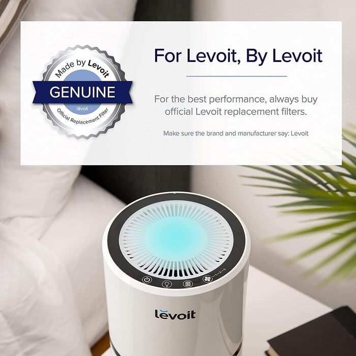 Змінний фільтр LEVOIT 1Pack LV-H132-RF, високоефективний фільтр із активованим вугіллям і попередній фільтр, проти пилу та пилкового диму для очищувача повітря LV-H132