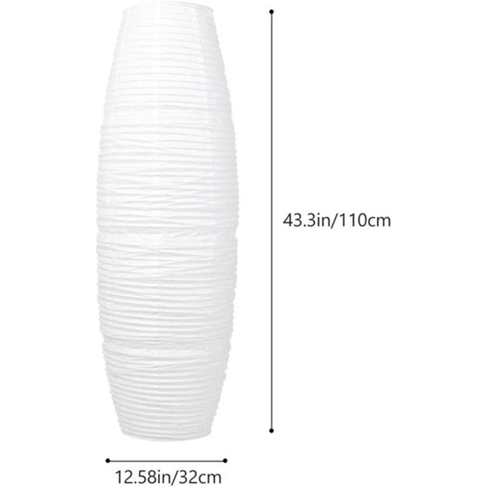 Паперовий дизайн Абажур Торшер Скандинавський стиль Світловий чохол Абажур для вітальні Сучасний Заміна абажура, 110см Білий/110см