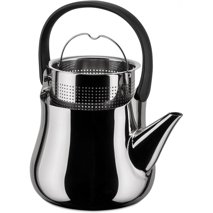 Чайник Alessi NF01 'Cha з полірованої нержавіючої сталі, 90 мл, 3,7 x 16,5 x 4,3 см