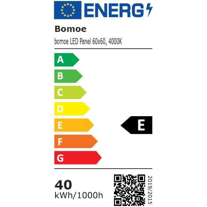 Стельовий світильник зі світлодіодною панеллю bomoe 60x60 см Ljus white світлодіодна світлова панель макс. 40 Вт для вітальні, їдальні, офісу та майстерні - Світлодіодний стельовий світильник плоский нейтральний білий 4,000K 60x60см