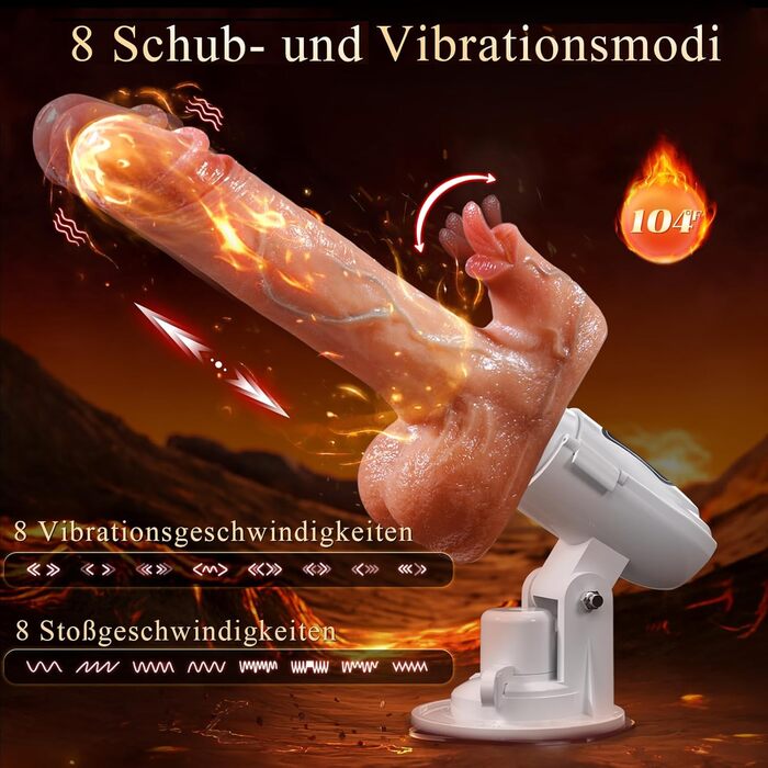 Для жінок, чоловіків, Vibrator Sets for Women Clitoris, Anal Dildo Sex Toys, Vibrators Sex Machine, 8 Thrusting Function Licking Vibration for Women, Sex Toys