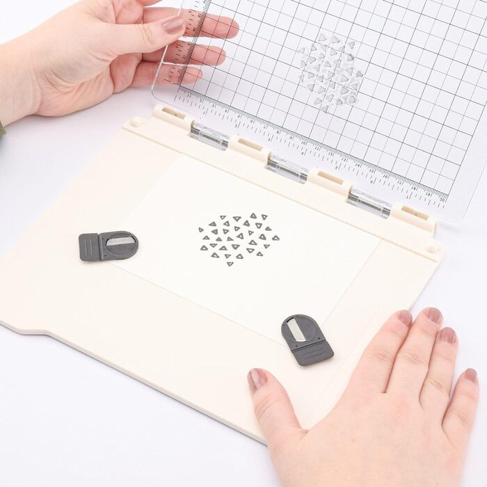 Платформа Vaessen Creative Stamp Easy Stamp, 23,5 x 20,5 x 1,8 см для точного позиціонування штампів для прозорого штампу та гумових штампів фіксованих штампних пластин одинарних