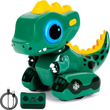 Динозавр на дистанційному управлінні Vubkkty, іграшка RC Dino Robot, дистанційно керований робот, різдвяний подарунок на день народження для 3 4 5 6 років хлопчиків і дівчаток