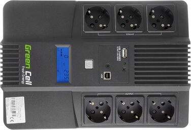 Захист від перенапруг Green Cell AiO 800 ВА 480 Вт 230 В чорний