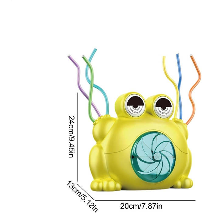 Відкриті водні іграшки для дітей, жаба садовий спринклер, іграшкова жаба розпилювач води обертання - Весела літня ротаційна іграшка для ванни для саду, басейнів
